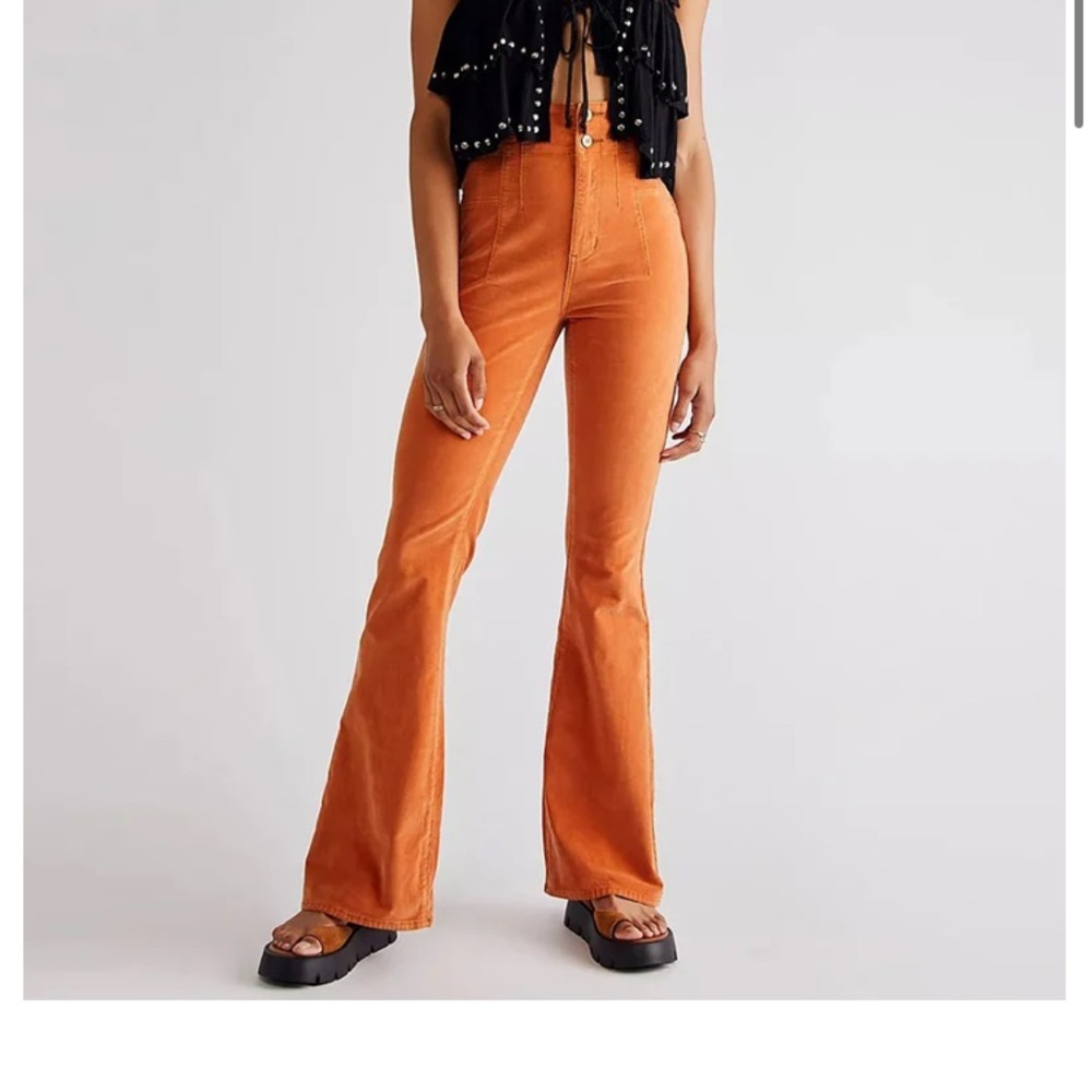Women's Jayde Corduroy Flare Pants Cognac, Free People